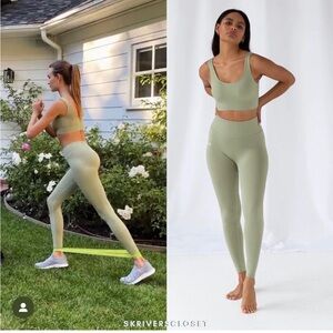 NEU APPAREL WORK OUT SET - never worn. Sage green. Size m-l